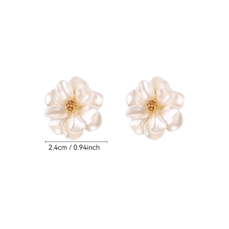 Camellia Floral S925 Silver Earrings