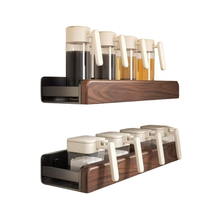 Walnut Wall Mount Storage Shelf