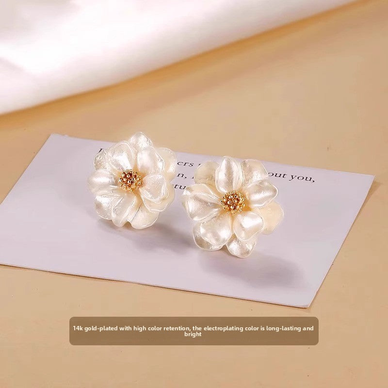 Camellia Floral S925 Silver Earrings