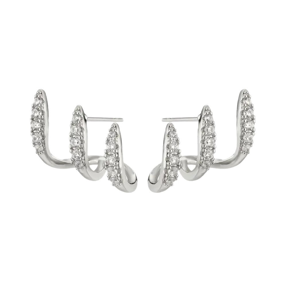 Geometric Zircon Stud Earrings