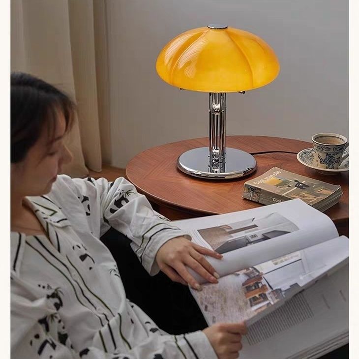 Vintage Rechargeable LED Table Lamp with Mushroom Design