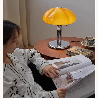Vintage Rechargeable LED Table Lamp with Mushroom Design