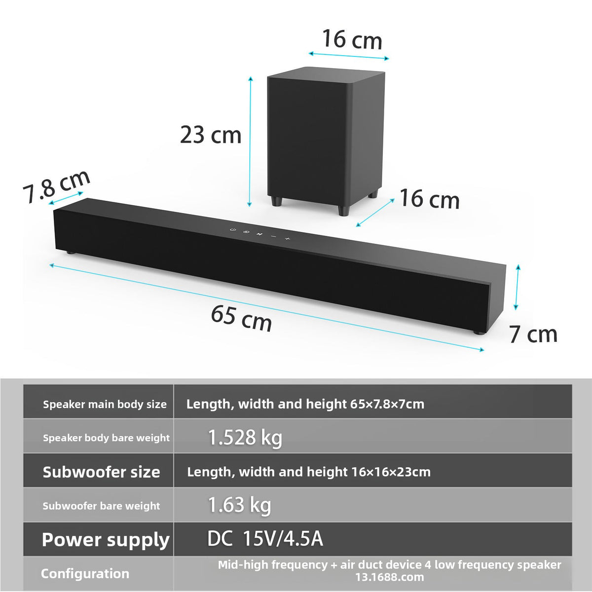 2.1 Channel Bluetooth Speaker with Subwoofer